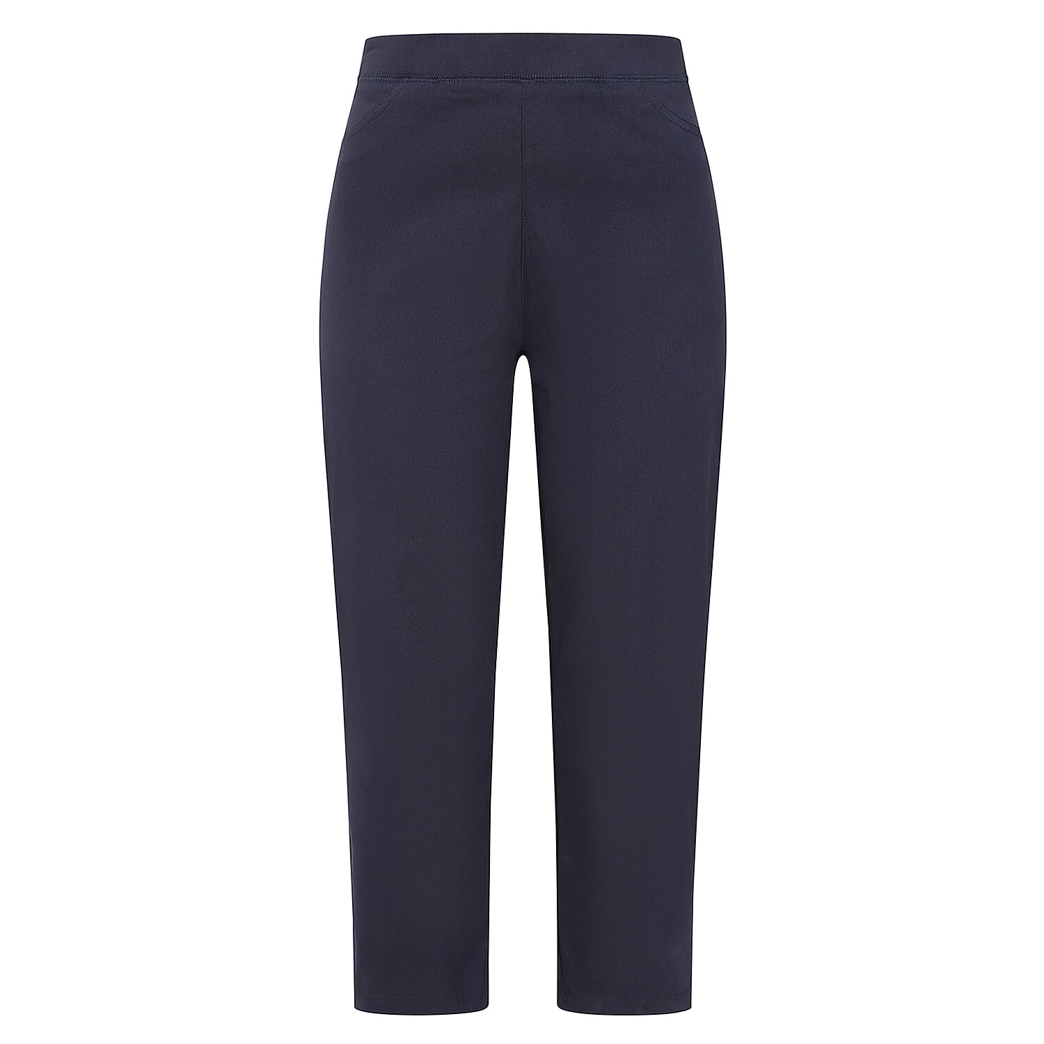 Emreco Bengaline Crop Trousers (Size 18) - Navy