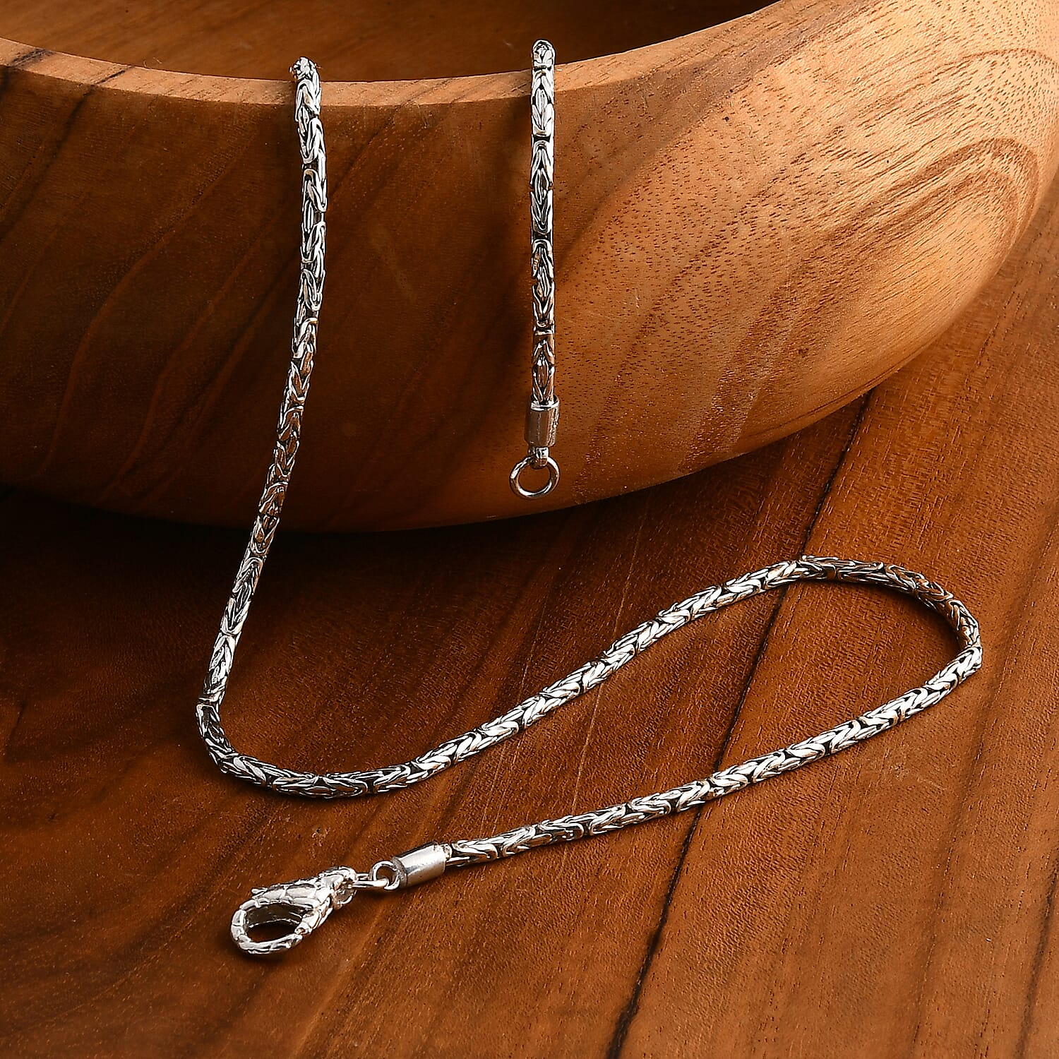 D'Joy Sterling Silver Necklace (Size 20), Silver Wt. 22.10 Gms.