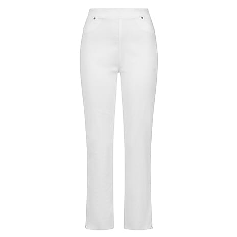 Emreco Jean Style Bengaline Trousers With 29 Inch Inseam (Size 10) - White