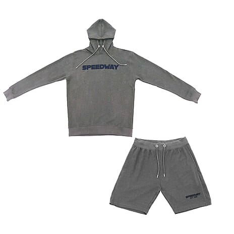 SPEEDWAY Mens Cotton Blend Tracksuit (Size M) - Blue