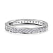 Luxuriant Lab Grown Diamond (SI-GH) Eternity Band Ring in Rhodium Overlay Sterling Silver 0.58 Ct.