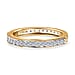 Luxuriant Lab Grown Diamond (SI-GH) Eternity Band Ring in Rhodium Overlay Sterling Silver 0.58 Ct.