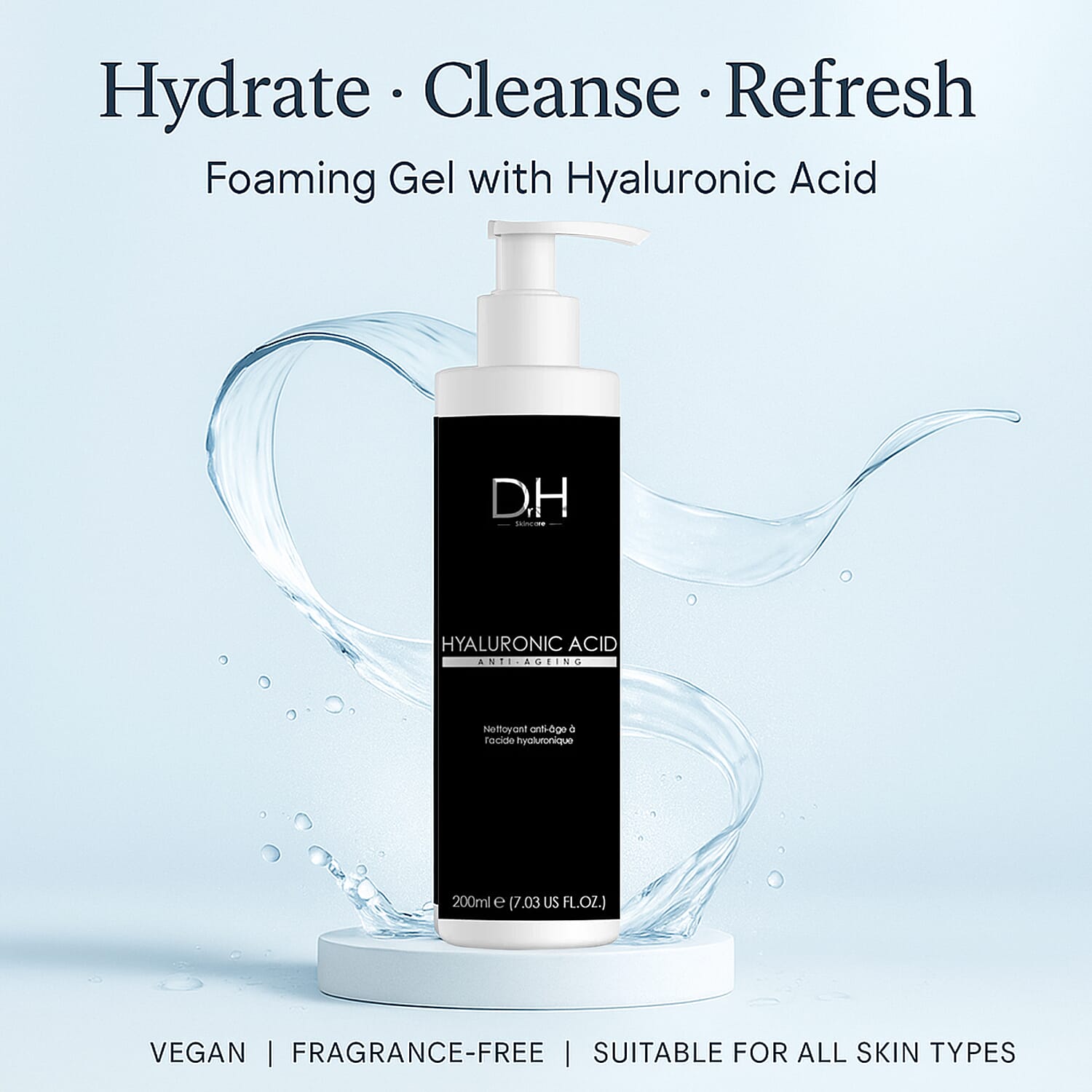 Dr H Foaming Gel Cleanser with Hyaluronic Acid - 200ml
