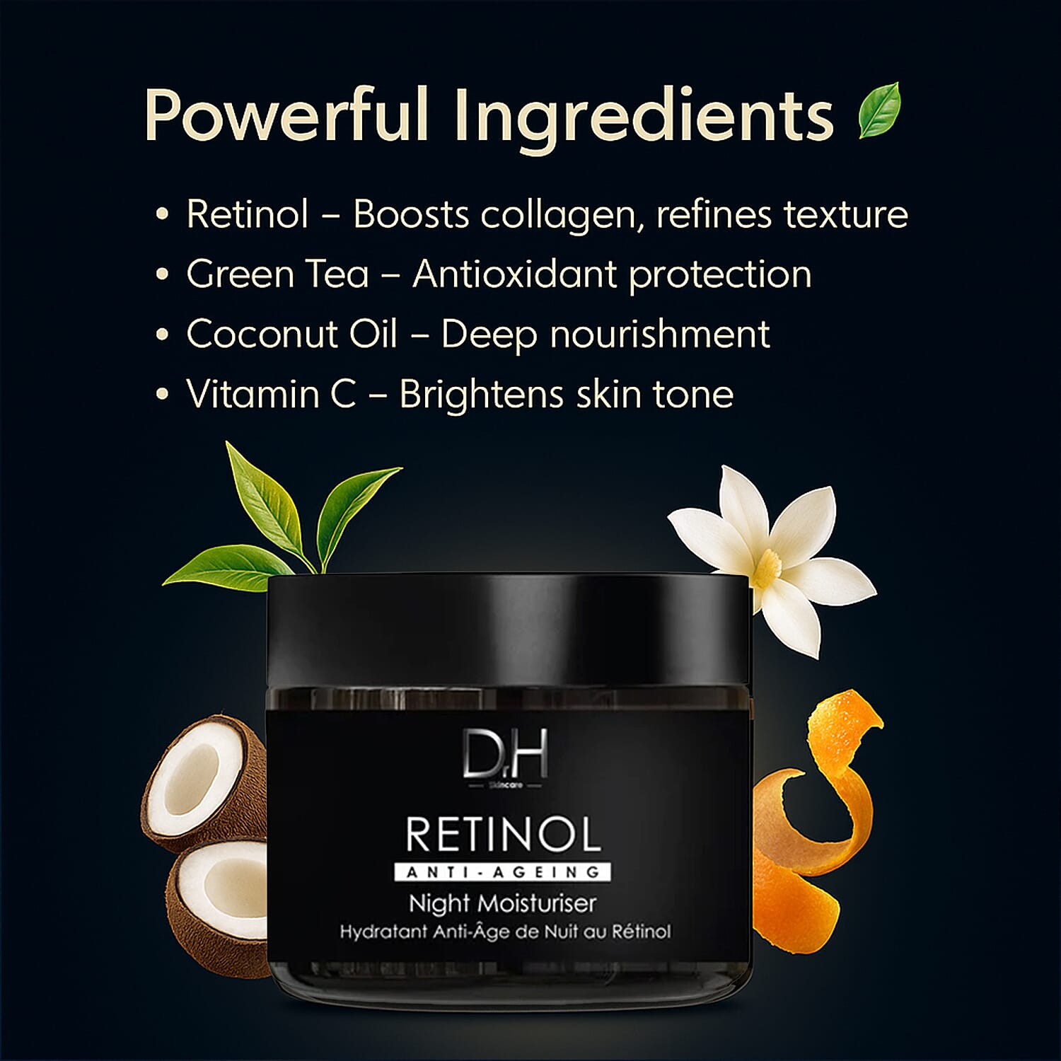 Dr H Retinol Anti-Ageing Night Moisturiser - 60ml