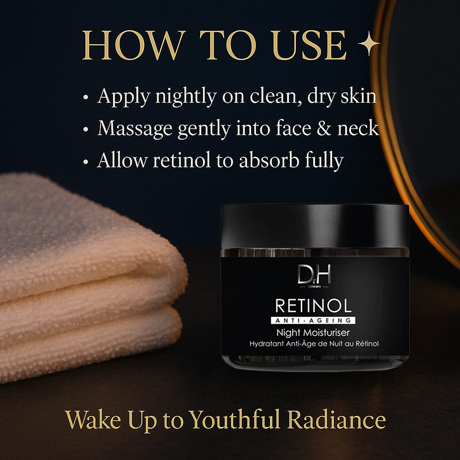 Dr H Retinol Anti-Ageing Night Moisturiser - 60ml