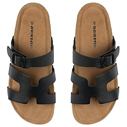 Dunlop Womens Hermy Open-Toe Cork Footbed Sandals with Adjustable Straps