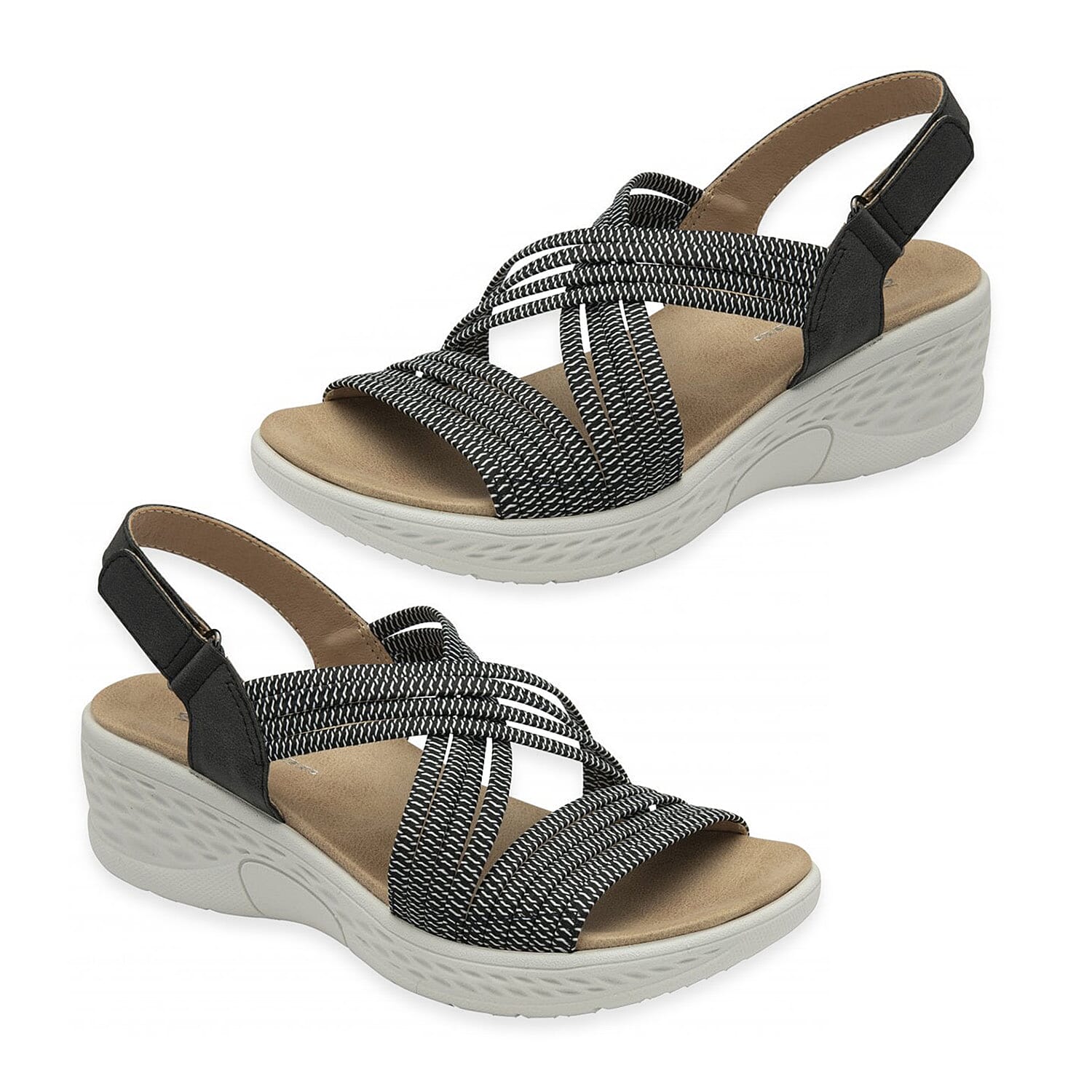 Dunlop Women's Trish Comfortable Wedge Sandal