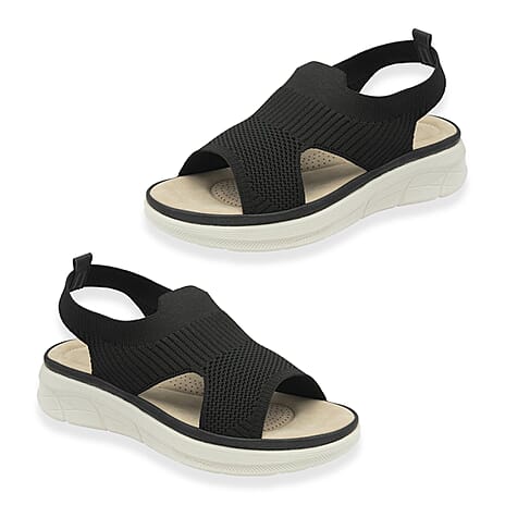 Dunlop Womens Leslie Leslie Slingback Sandals (Size 6) - Black