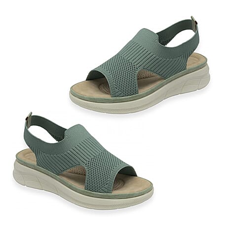 Dunlop Womens Leslie Leslie Slingback Sandals (Size 7) - Sage Green