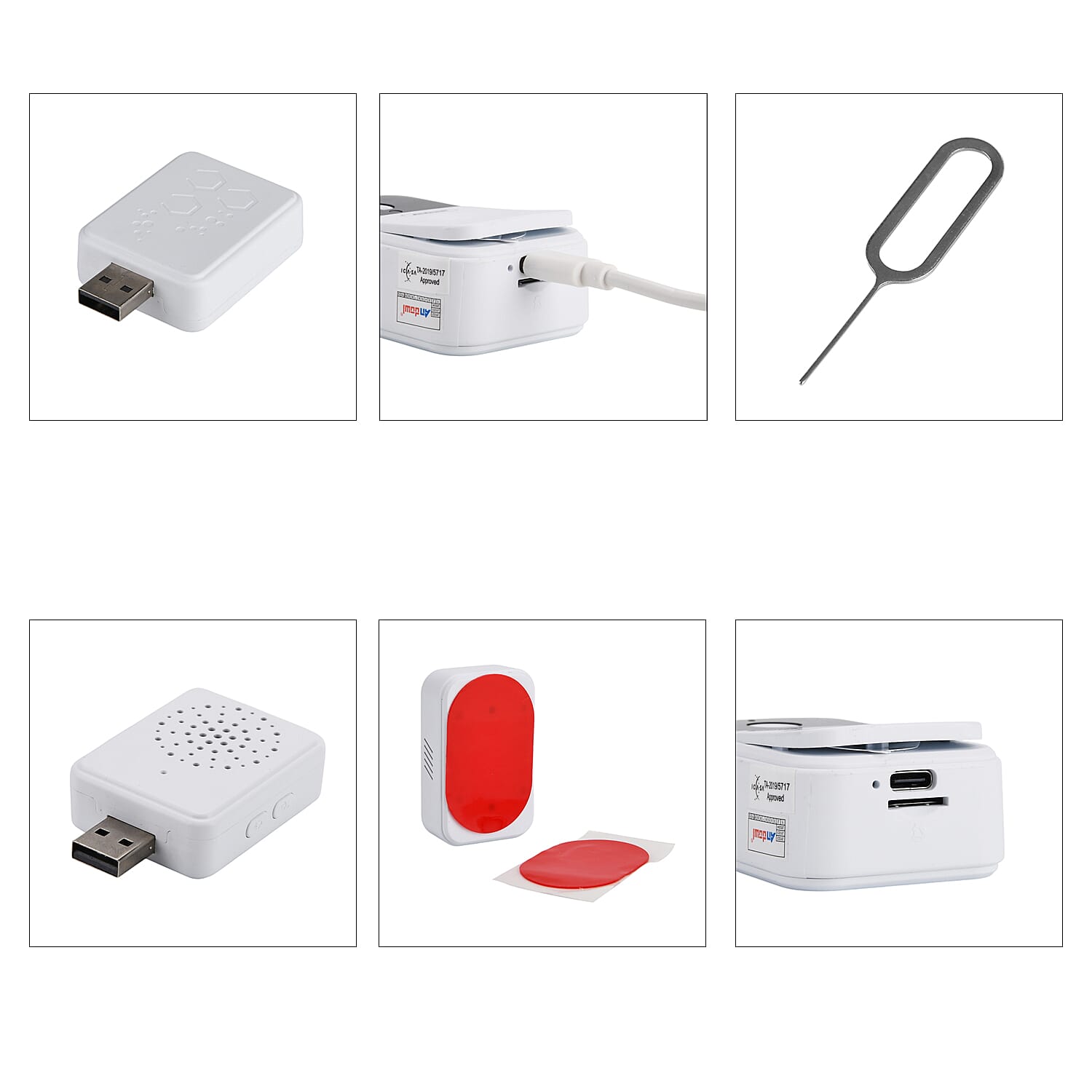 4K Smart Video Doorbell - Wide-Angle Lens, Night Vision, WiFi, 1000mAh Battery, Motion Alerts - 2-Way Talk - White