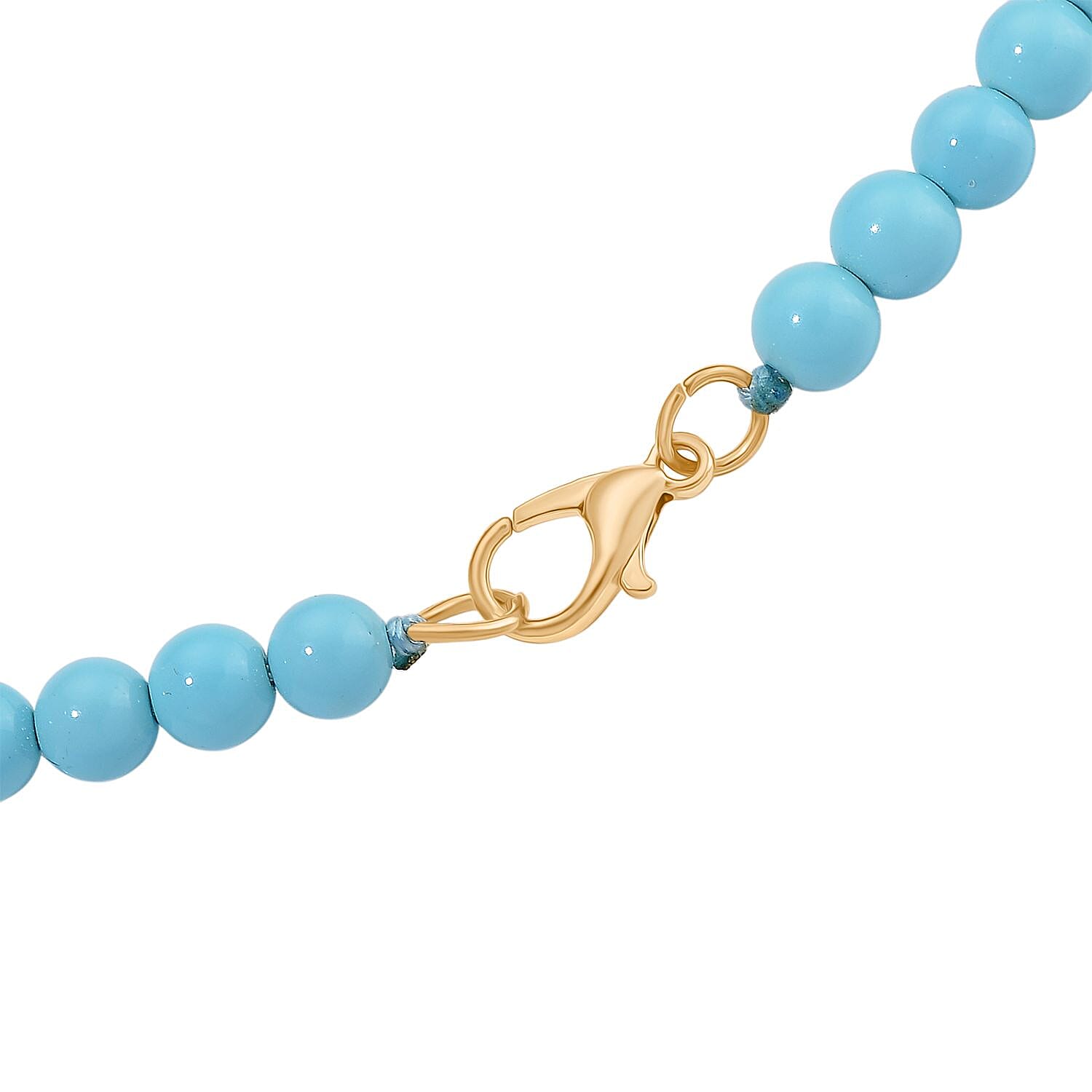 Sleeping Beauty Colour Shell Pearl & White Crystal Necklace (Size - 40) 282.00 Ct.