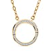 LUXURIANT Lab Grown Diamond (SI-GH) Openable Circle Pendant (Size - 20) in Rhodium Overlay Sterling Silver 0.25 Ct.