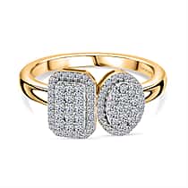 TOI ET MOI LUXURIANT Lab Grown Diamond (SI-GH) Ring in 18K Vermeil Yellow Gold Plated Sterling Silver 0.50ct