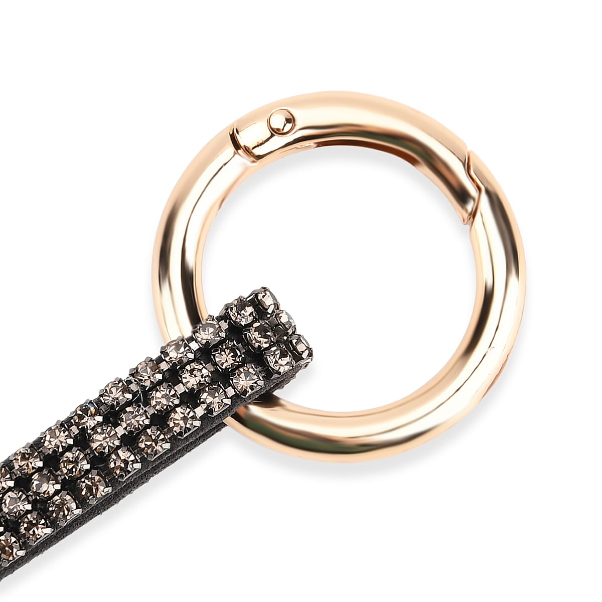 Designer Inspired - Set of 2  Sparkling Heart & Lip Shaped Keychains- Charms in Yellow Gold Tone - Grey