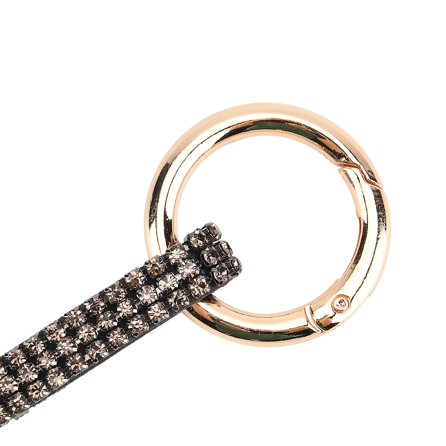 Designer Inspired - Set of 2 Sparkling Bear & Butterfly Keychain-Bag Charm - Black