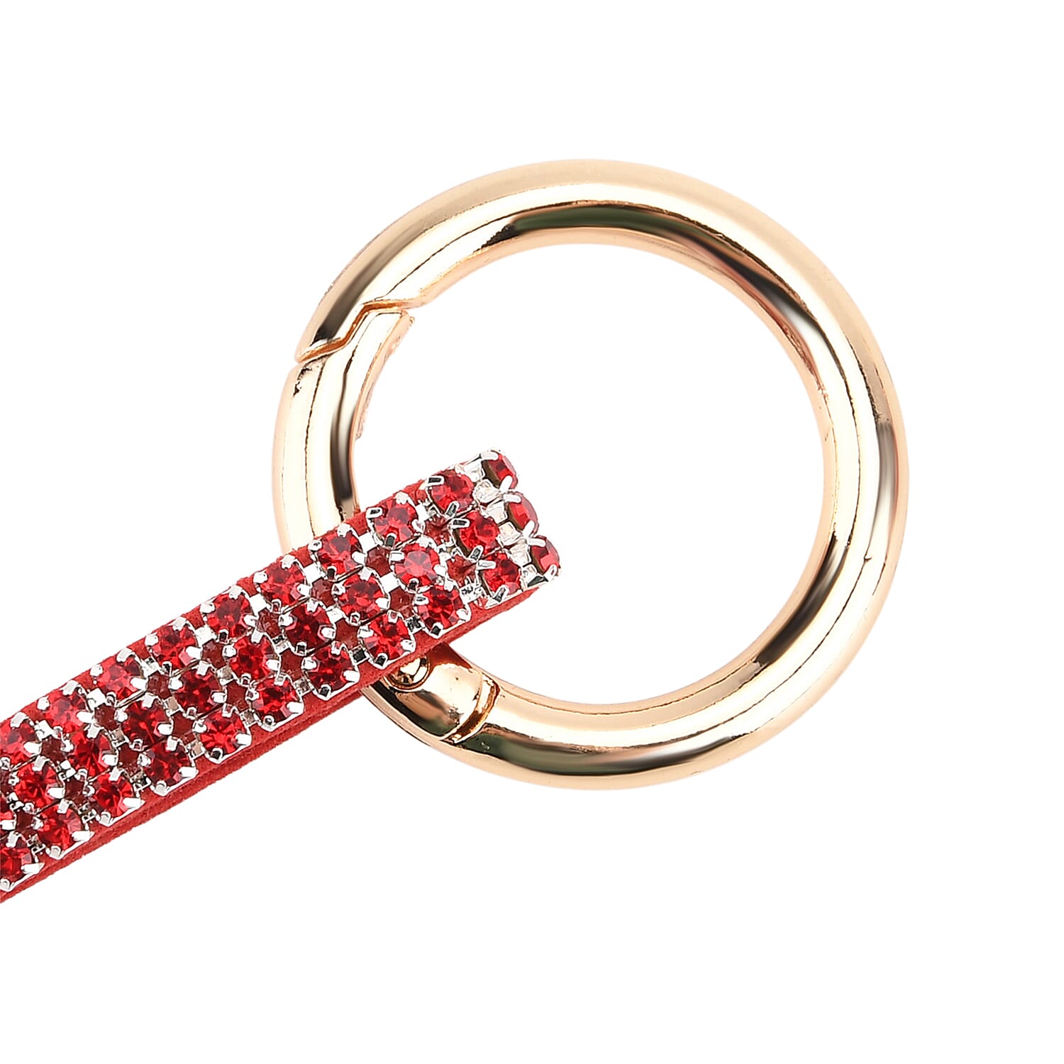 Designer Inspired - Set of 2 Sparkling Bear & Butterfly Keychain-Bag Charm - Red