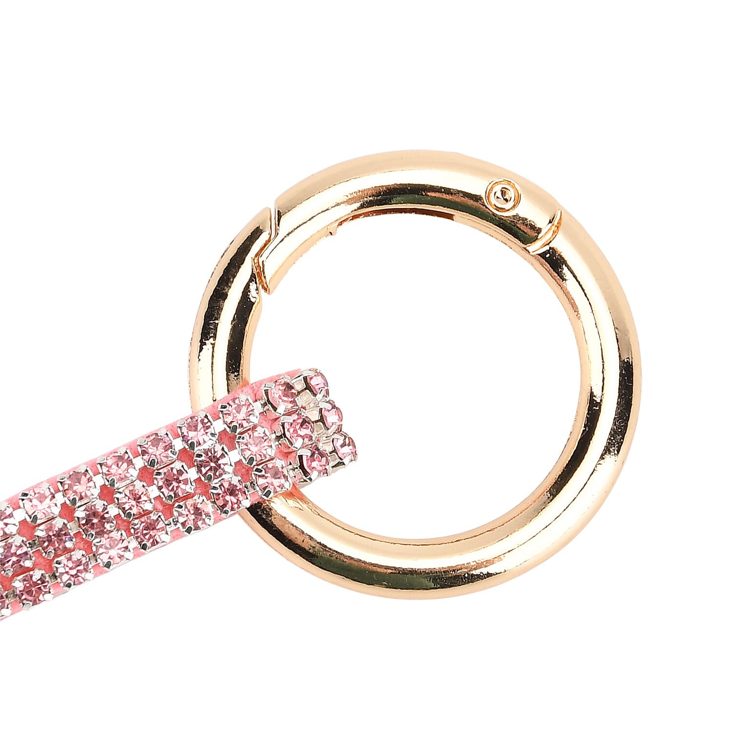 Designer Inspired - Set of 2 Sparkling Bear & Butterfly Keychain-Bag Charm - Pink