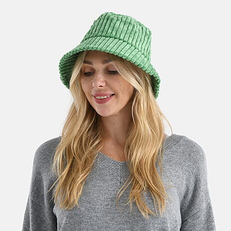 Styled By Corduroy Bucket Hat (One Size, 58Cm) - Green