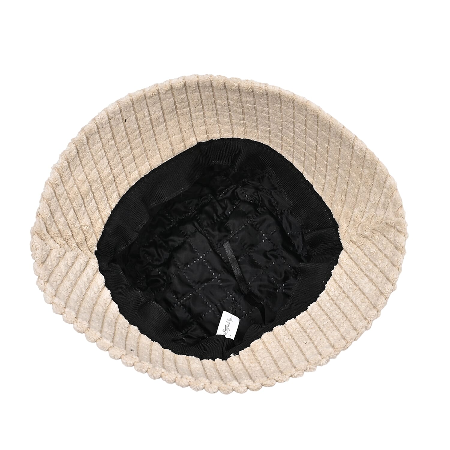 Patterned Hat, Cap and Earmuff (Size 58x1 cm) - Beige