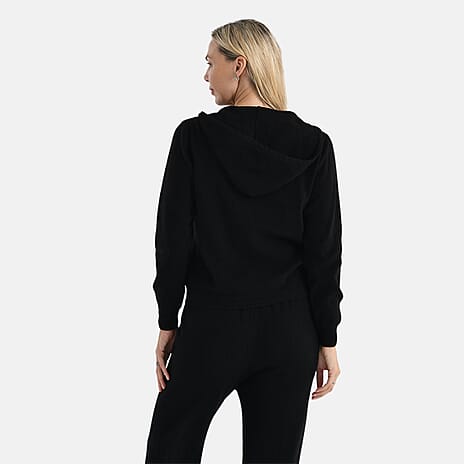 LA Marey Knit Hoodie (Size L) - Black