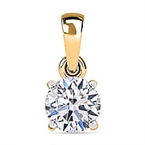 LUXURIANT 1.01 Ct. Lab Grown Diamond Pendant in 9K Yellow Gold SGL Certified (SI-GH)