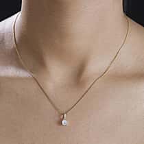 LUXURIANT 1.01 Ct. Lab Grown Diamond Pendant in 9K Yellow Gold SGL Certified (SI-GH)