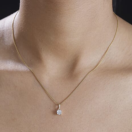 Luxuriant - 9K Yellow Gold SGL Certified (SI-GH) Lab Grown Diamond Pendant 1.04 Ct.