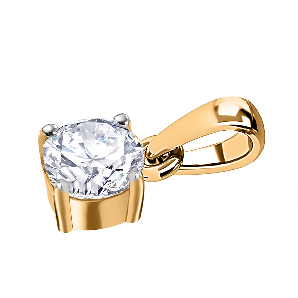 Luxuriant - 9K Yellow Gold SGL Certified (SI-GH) Lab Grown Diamond Pendant 1.04 Ct.