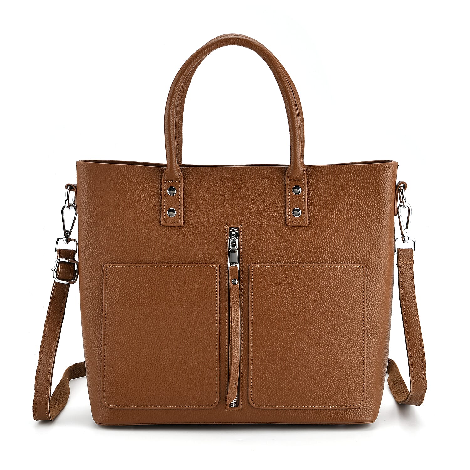 DOD- Genuine Leather Tote Bag - Coffee