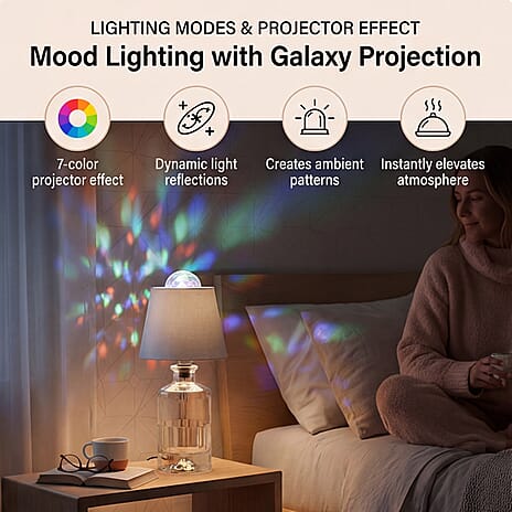 THE MUST BUY CHRISTMAS DEAL - Bliss - Beyond Rechargeable Wine Bottle Lamp with 7-Color Projector - White