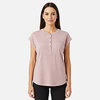 Charlotte West Henley T-shirt with Pocket (Size 10) - Pink
