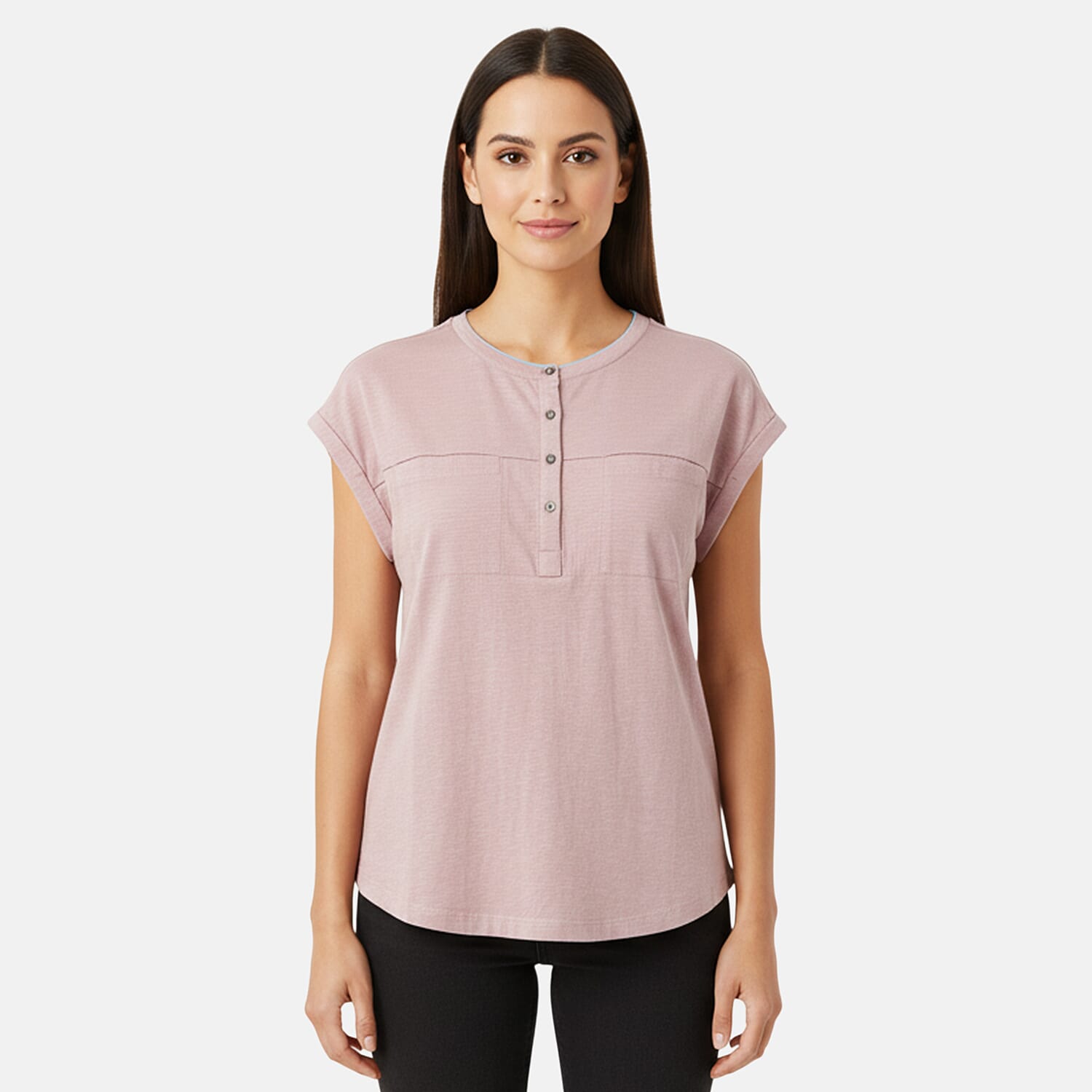 Charlotte West Henley T-shirt with Pocket