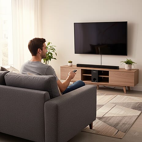 LOWEST EVER PRICE - Bliss - Beyond Home Theater Sound Bar with Wired Sonic Subwoofer - Black