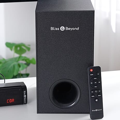 LOWEST EVER PRICE - Bliss - Beyond Home Theater Sound Bar with Wired Sonic Subwoofer - Black