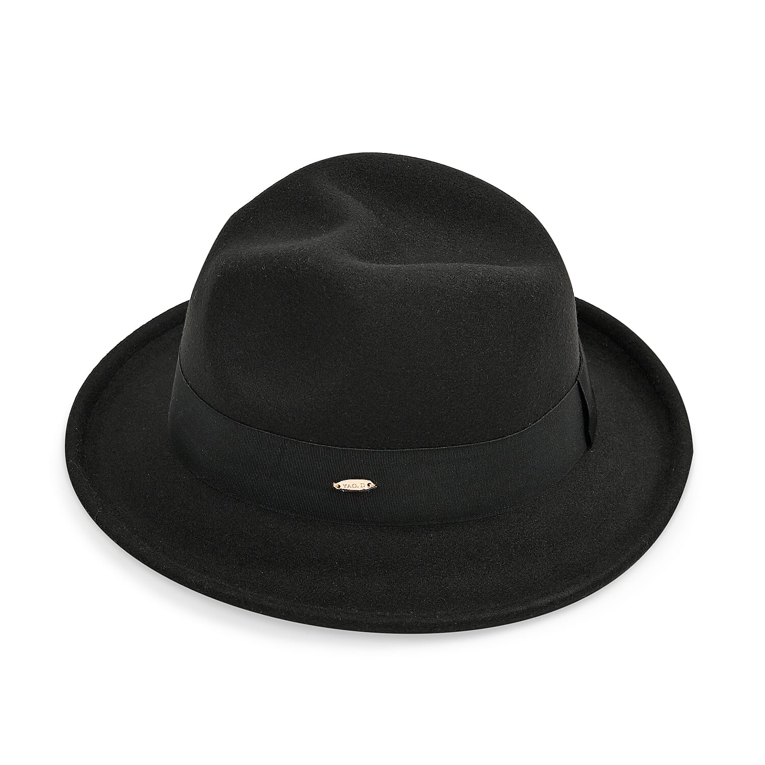 Stylish Trilby-Fedora Hat (One Size) - Black