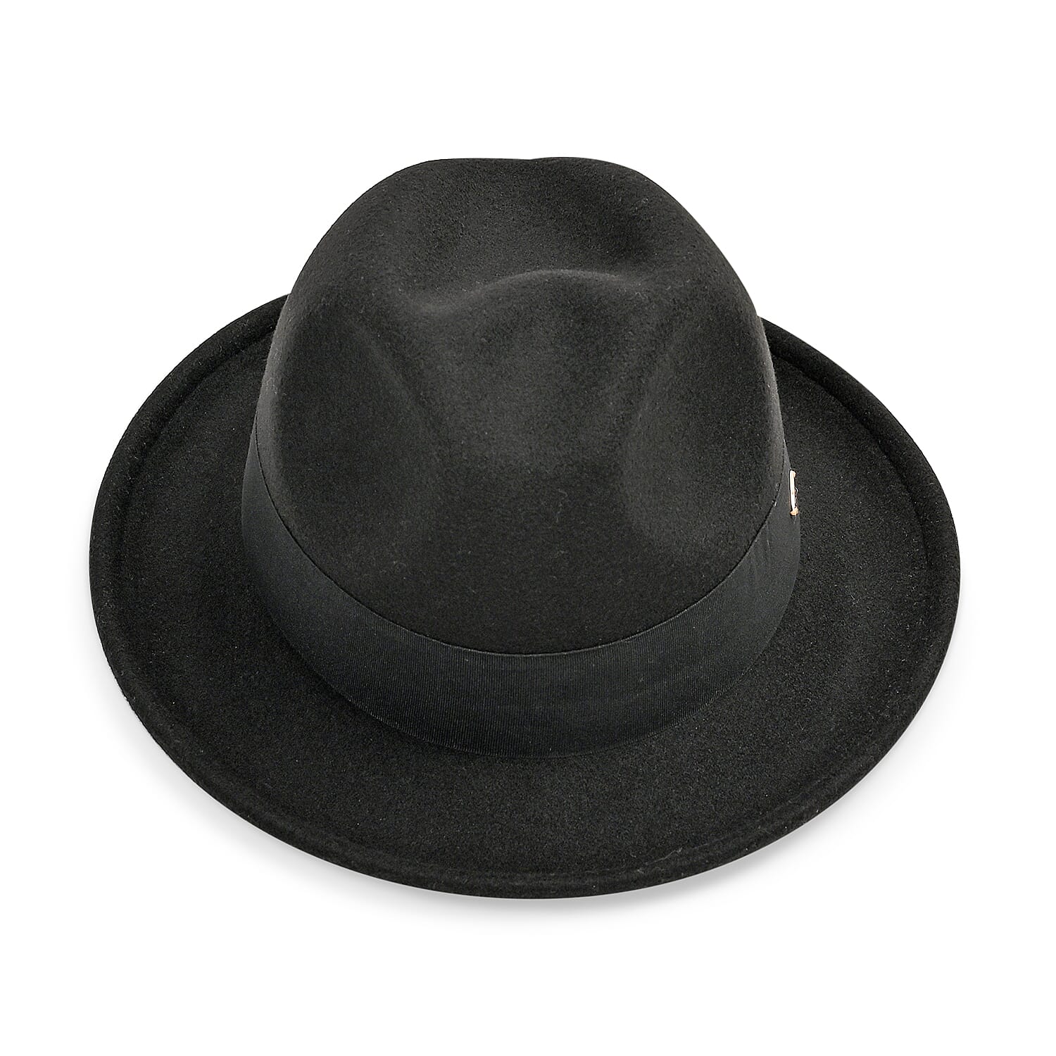 Stylish Trilby-Fedora Hat (One Size) - Black