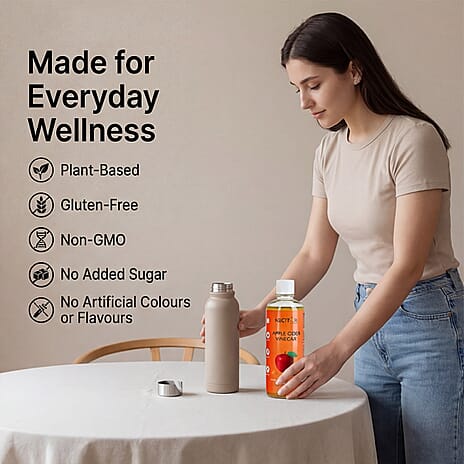 Raw Apple Cider Vinegar with Turmeric, Amla, Cinnamon - Black Pepper - Unfiltered ACV with The Mother - 473ml