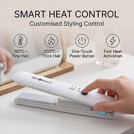 Bliss - Beyond Cordless Rechargeable Hair Straightener - Portable Travel Styler