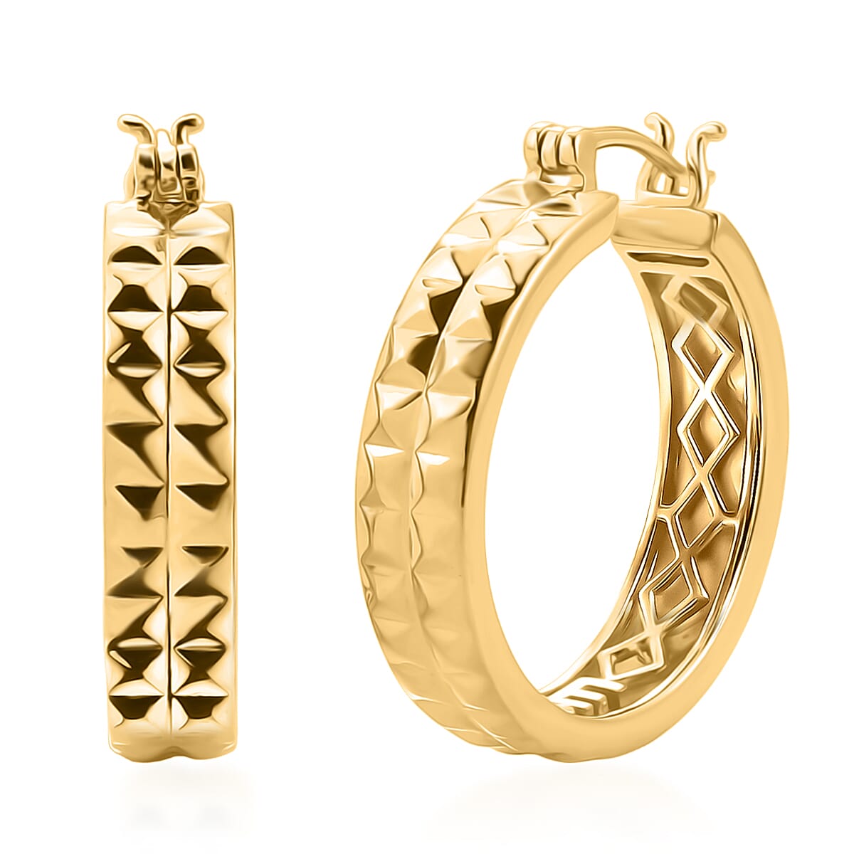 Bronzella Collection - EverTrue Hoop Earring in 18K Gold Plating