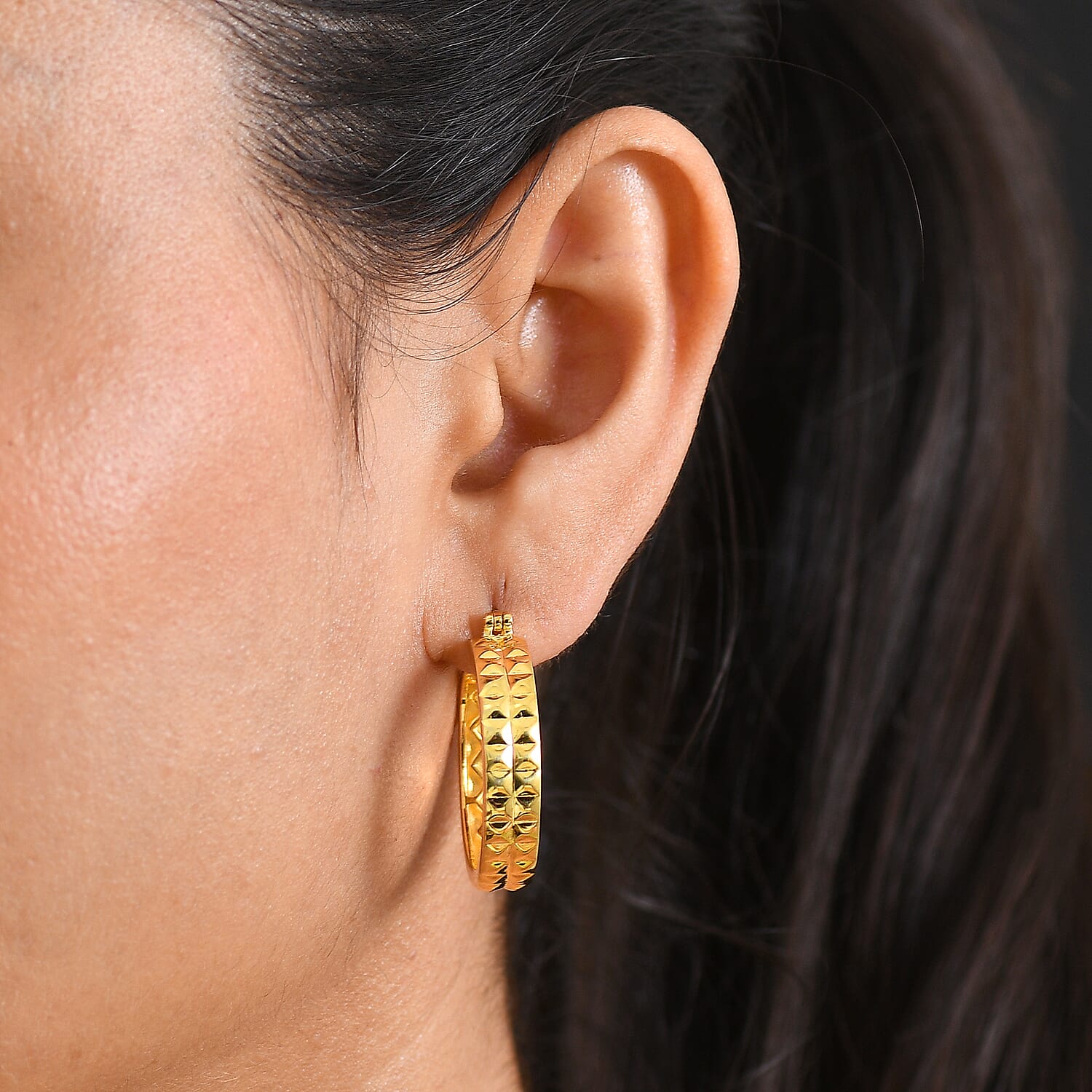 Bronzella Collection - EverTrue Hoop Earring in 18K Gold Plating