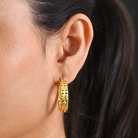 Bronzella Collection - EverTrue Hoop Earring in 18K Gold Plating