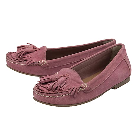 Ravel Atley Womens Slip-On Loafers with Tassel Fringe Detail (Size 6) - Pink