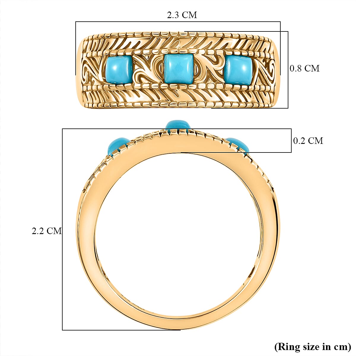 D'joy Sleeping Beauty Turquoise Solitaire Ring Sterling Silver 0.37 Ct. D'joy Sleeping Beauty Turquoise Solitaire Ring Sterling Silver 0.37 Ct.