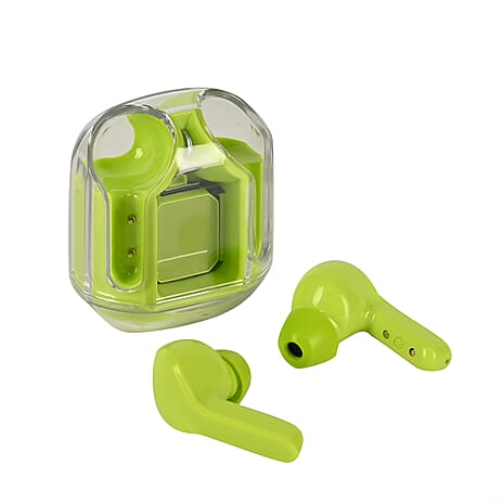 TWS Earbuds with Battery Display - 200mAh Charging Case - Green