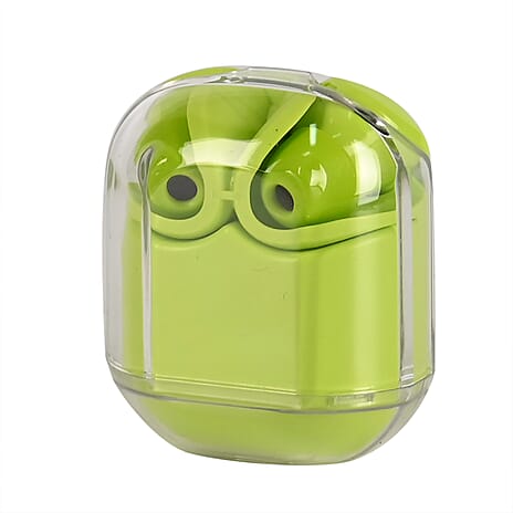 TWS Earbuds with Battery Display - 200mAh Charging Case - Green