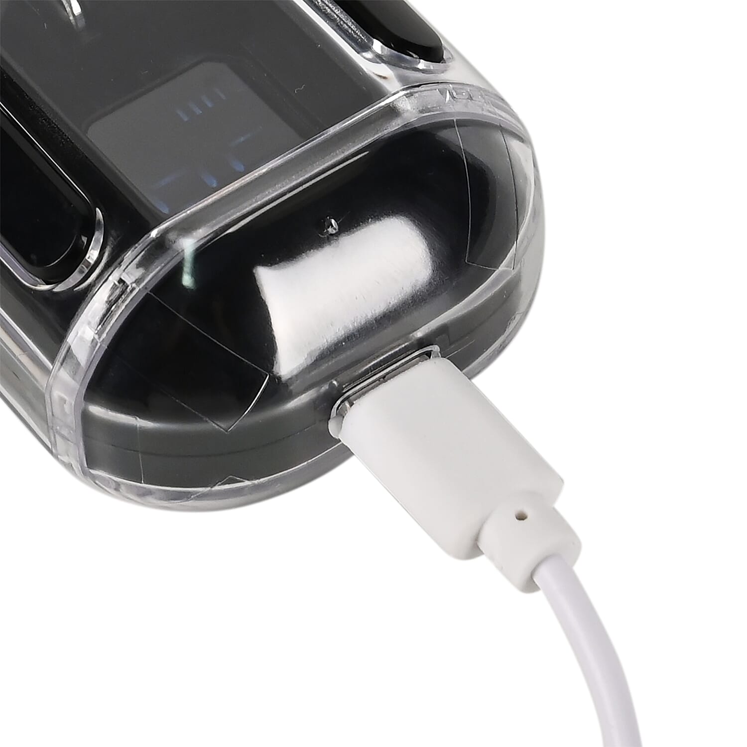 TWS Earbuds with Battery Display - 200mAh Charging Case - Black