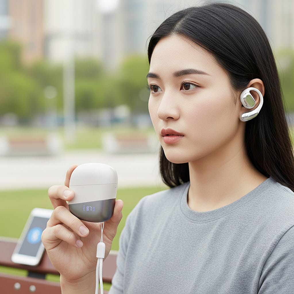 Open Wireless Headphones with Bluetooth V5.3 - 8 to 10 Hour Playtime - White