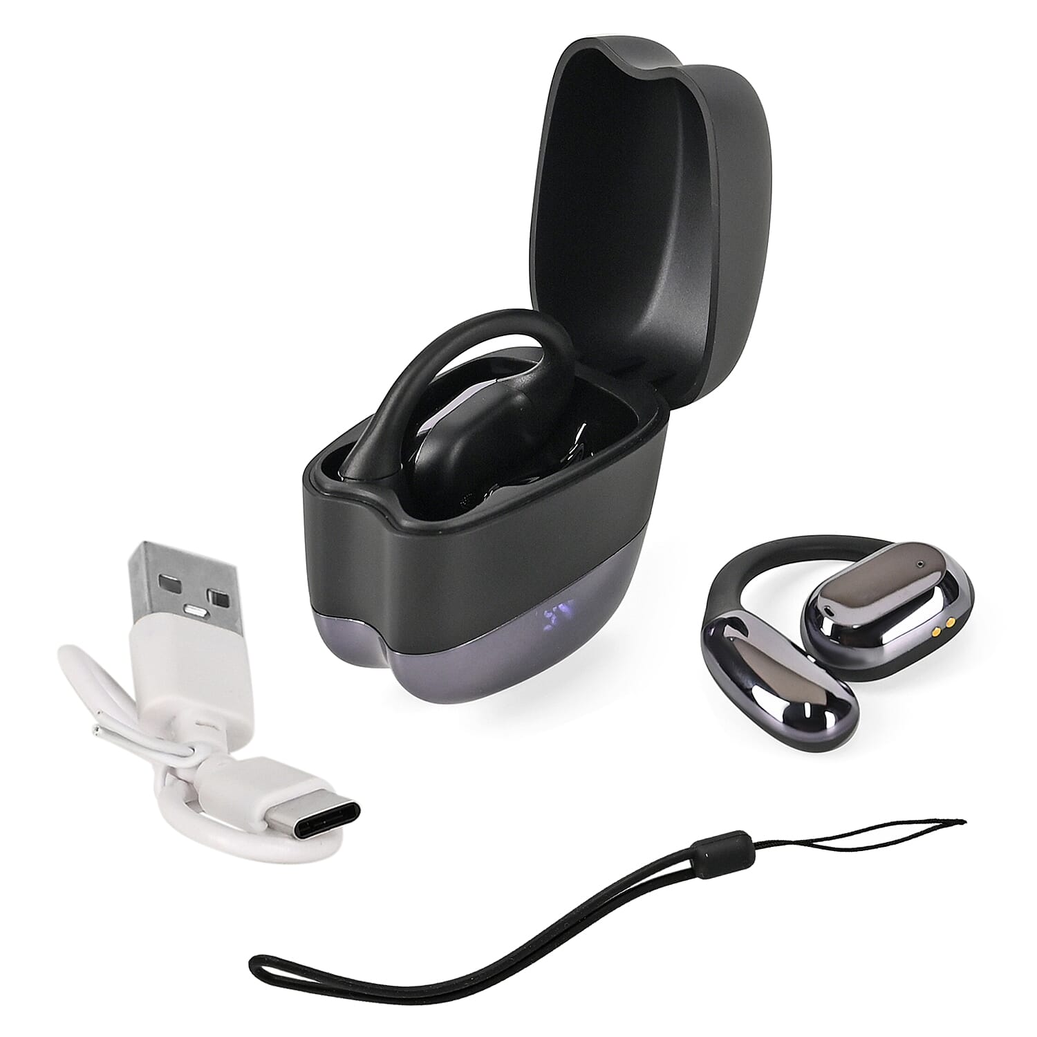 Open Wireless Headphones with Bluetooth V5.3 - 8 to 10 Hour Playtime - Black