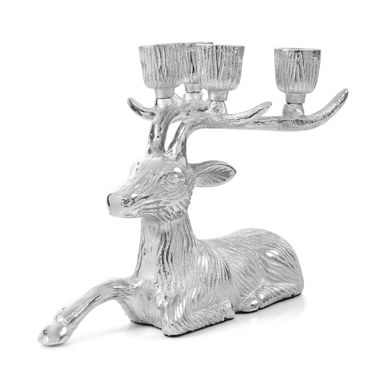 LIVMORE Reindeer Candle Holder (50 x 40 x 27 cm) - Silver
