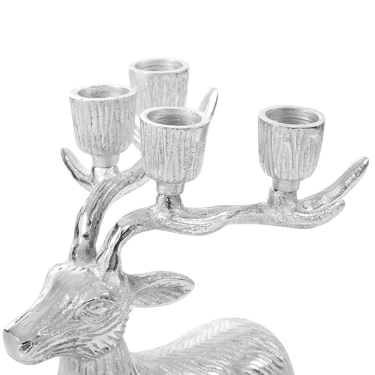 LIVMORE Reindeer Candle Holder (50 x 40 x 27 cm) - Silver